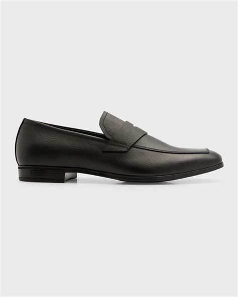 prada saffiano leather loafer|prada penny loafers men's.